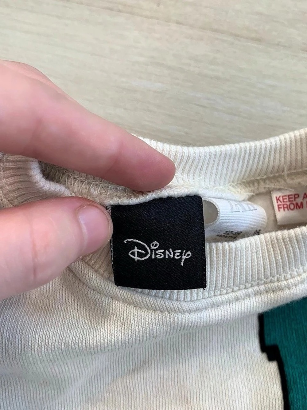 Disney/Zara Mickey Mouse Sweatshirt Cream Baby 12-18M - Picture 3 of 4